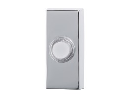 08 chrome door bell c/w push button, cable inc. jack plug & diode, OR room unit, bracket & batteries